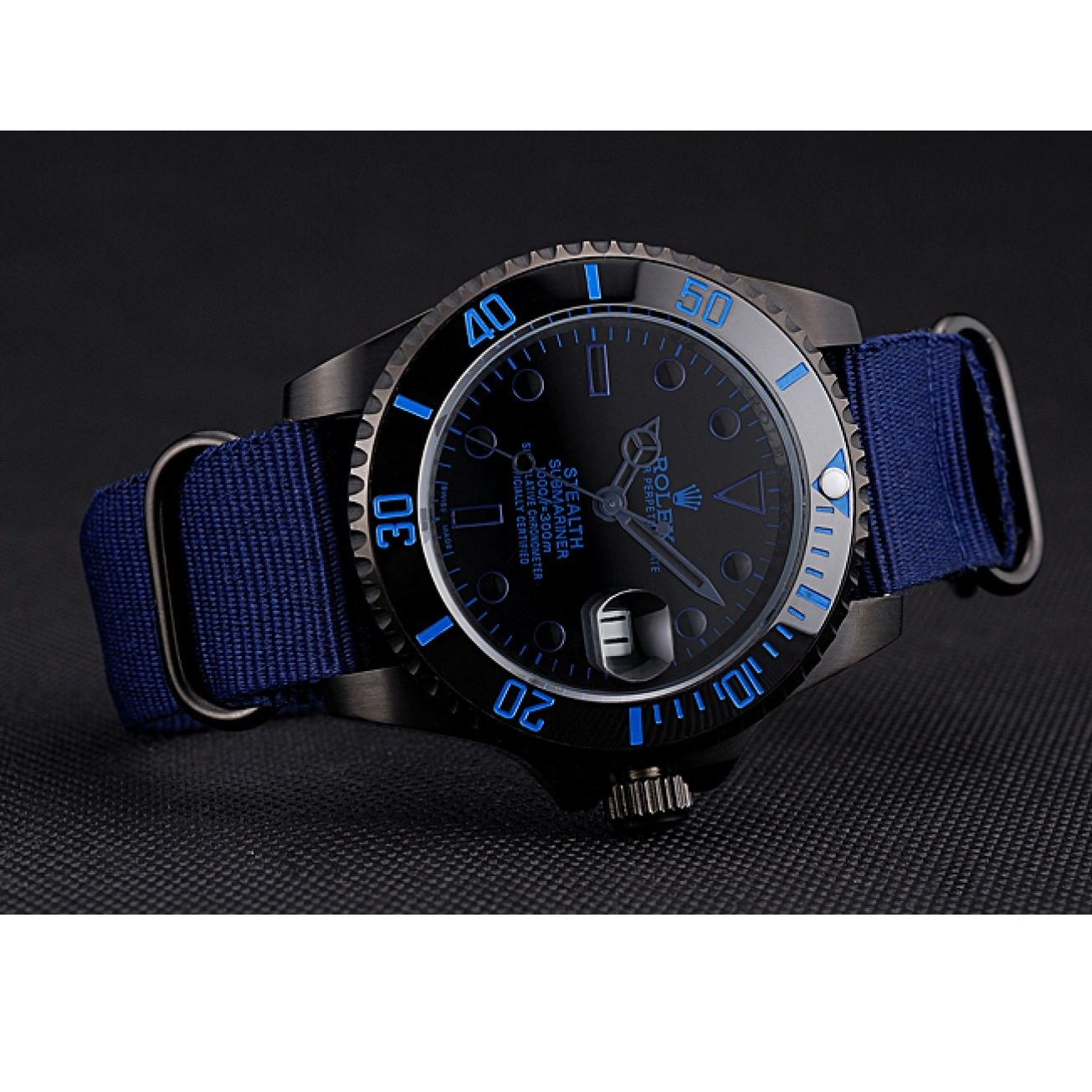 Rolex copies cheap Strap 622008 Submariner Rolex Blue Nylon Stealth 0528